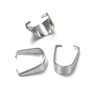 🔴 5 for $10 ONE Jewelry Connector Clasp Silver Tone Stainless Steel